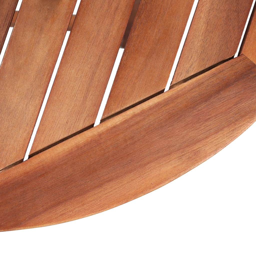 Dining Table Brown Solid Acacia Wood Medium Foldable