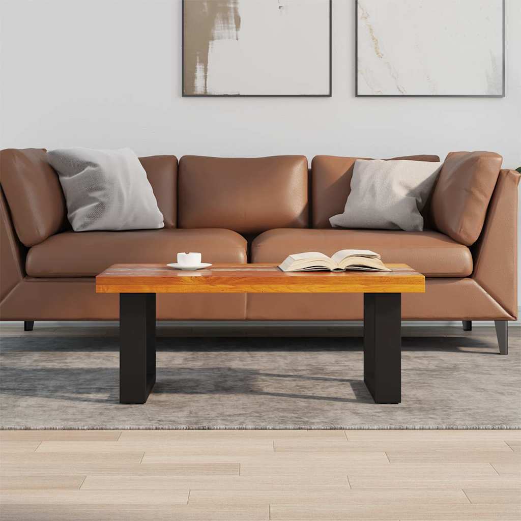Coffee Table Multicolour Solid teak and mango wood with clear resin