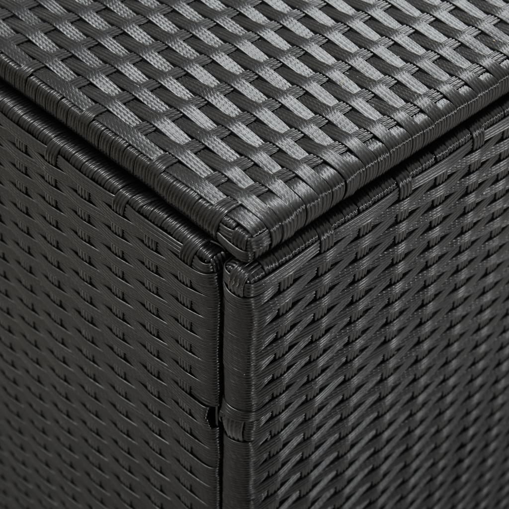 Storage Chest Black Polyethylene Rattan Large Garden Storage Box