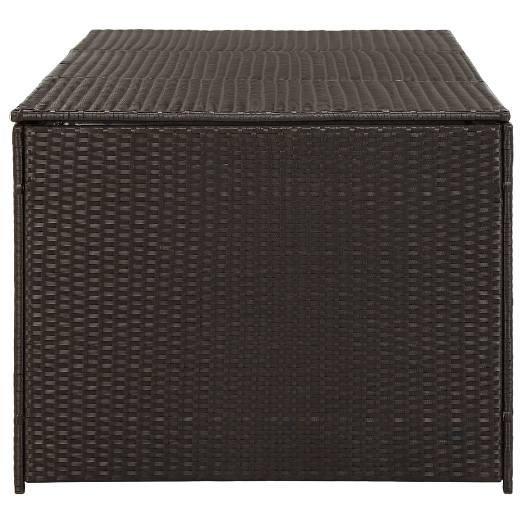 Storage Chest Brown Poly Rattan Large Garden Storage Box
