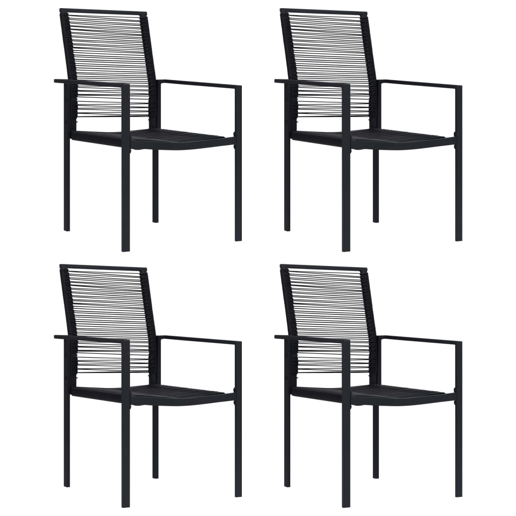 Dining Set Black Glass Standard Durable Dining Set