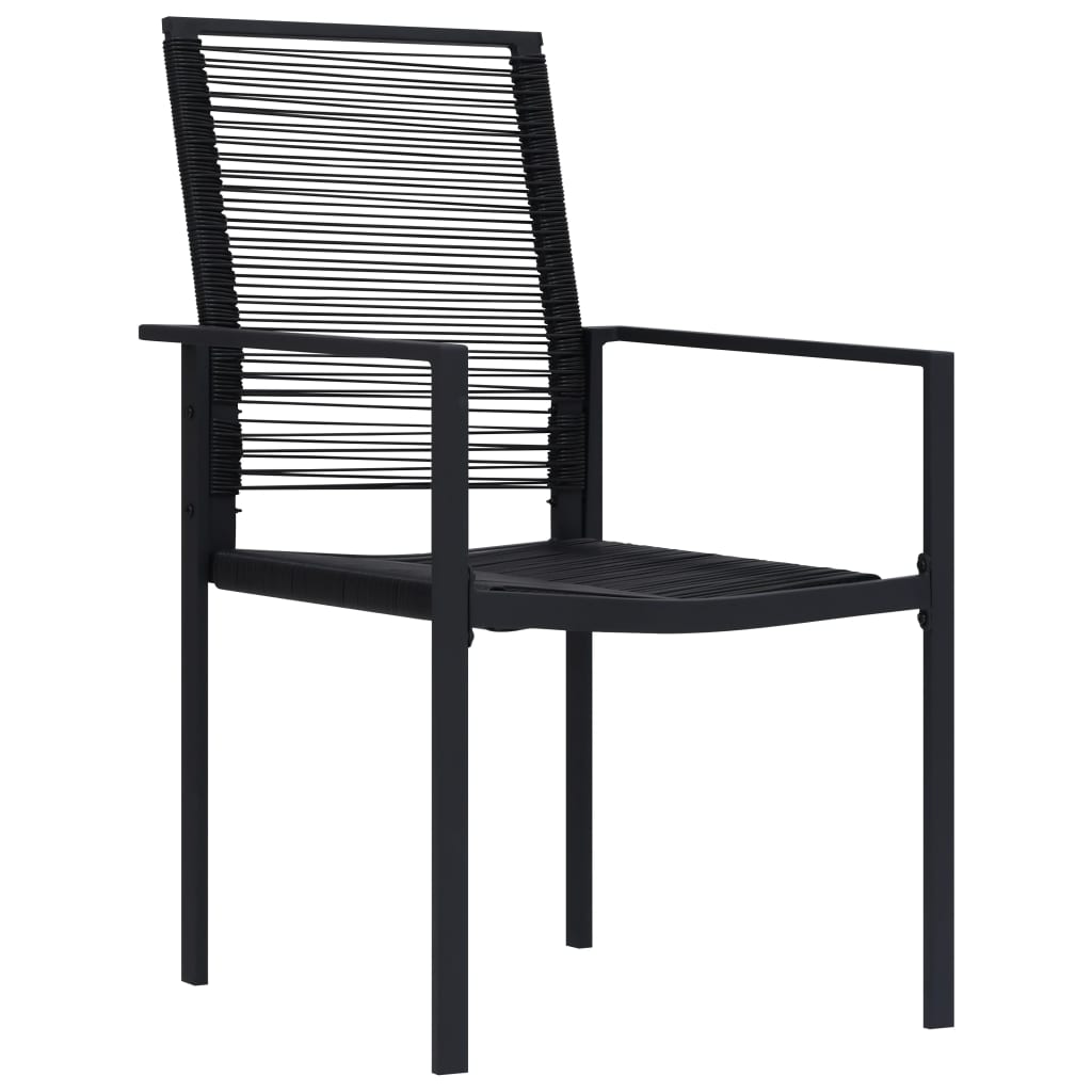 Dining Set Black Glass Standard Durable Dining Set