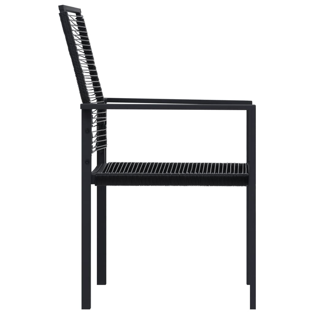 Dining Set Black Glass Standard Durable Dining Set
