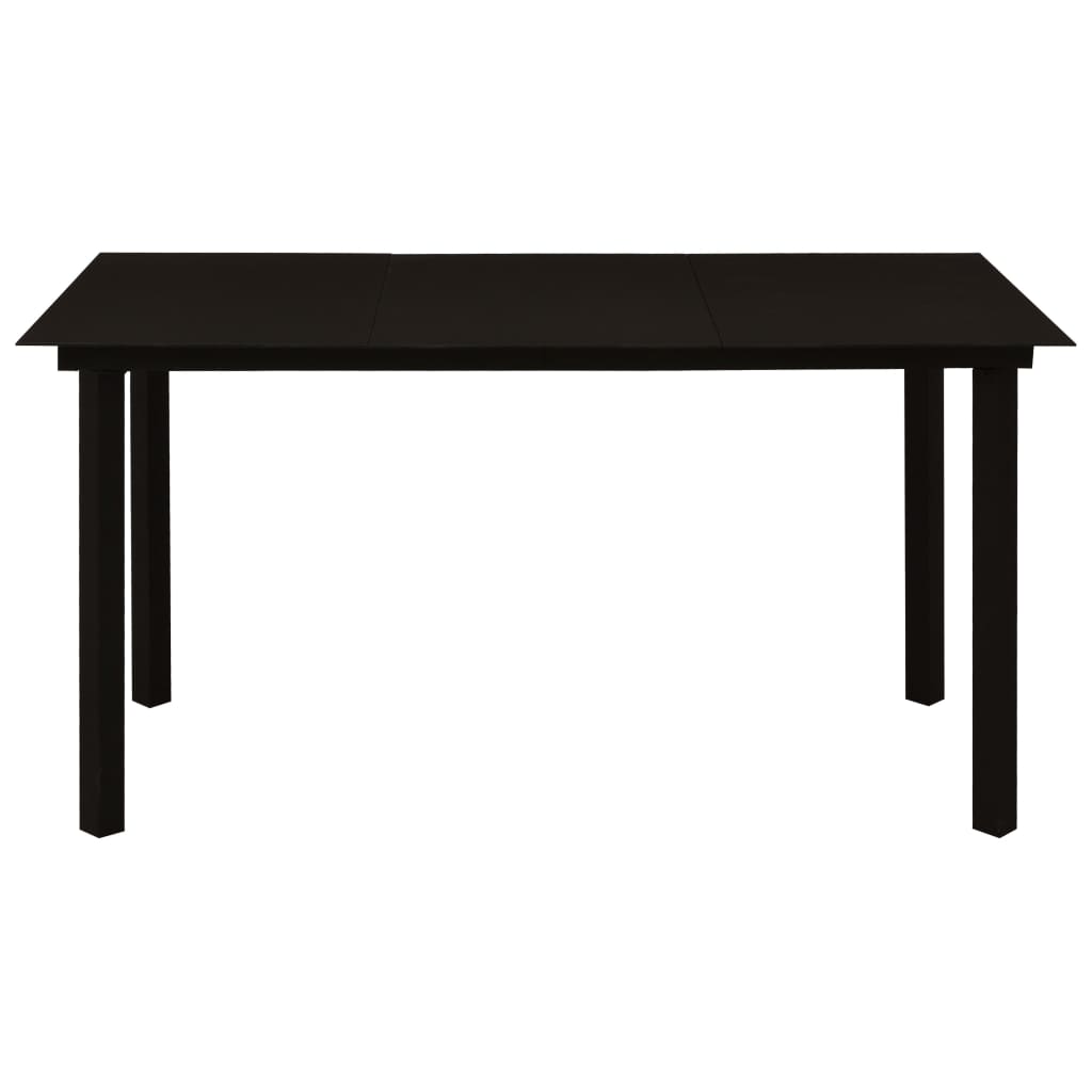 Dining Set Black Glass Standard Durable Dining Set
