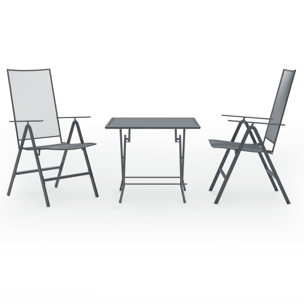 Dining Set Anthracite Steel Standard Dining Set Square