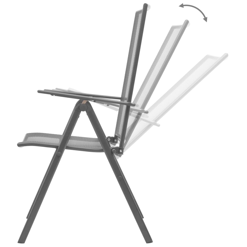 Dining Set Anthracite Steel Standard Dining Set Square