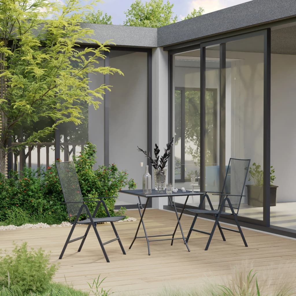 Dining Set Anthracite Steel Standard Dining Set Square