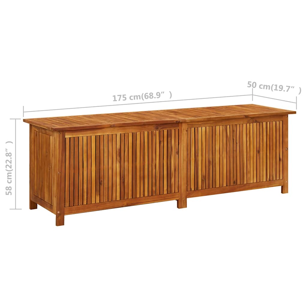 Storage Box Oiled solid acacia wood 68.9 in x 19.7 in x 22.8 in