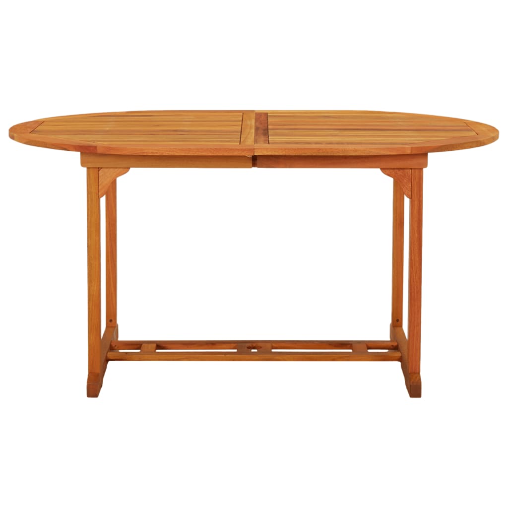 Garden Table Reddish-brown Solid eucalyptus wood Medium