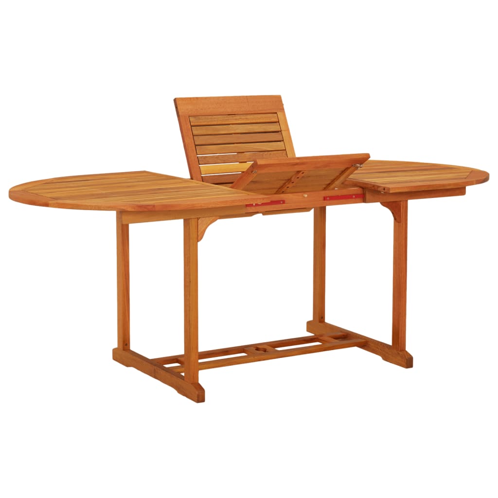 Garden Table Reddish-brown Solid eucalyptus wood Medium