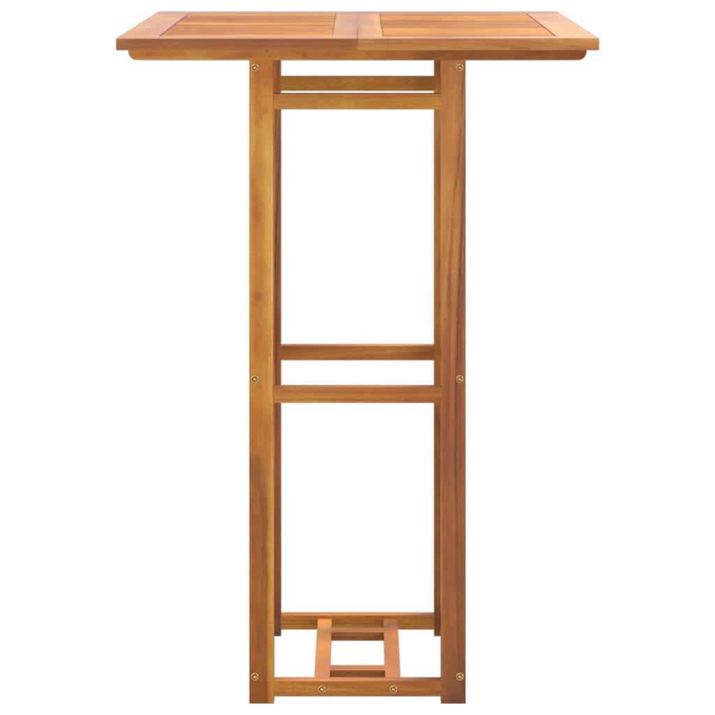 Bistro Table Natural Solid Acacia wood Tall Simple Square