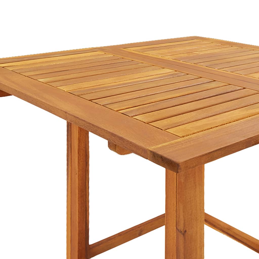 Bistro Table Natural Solid Acacia wood Tall Simple Square