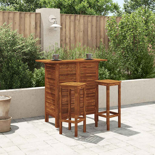 Bar Table Warm Brown Solid Acacia Wood 43.3x19.7x41.3 in