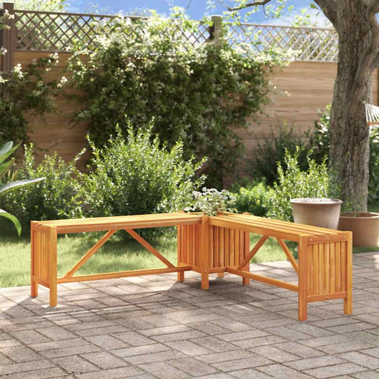 Garden Bench Brown Solid acacia wood 46.1 x 46.1 x 15.7 in