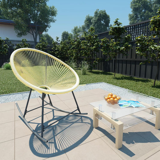 Acapulco Chair Beige Poly Rattan, Powder-Coated Steel Standard
