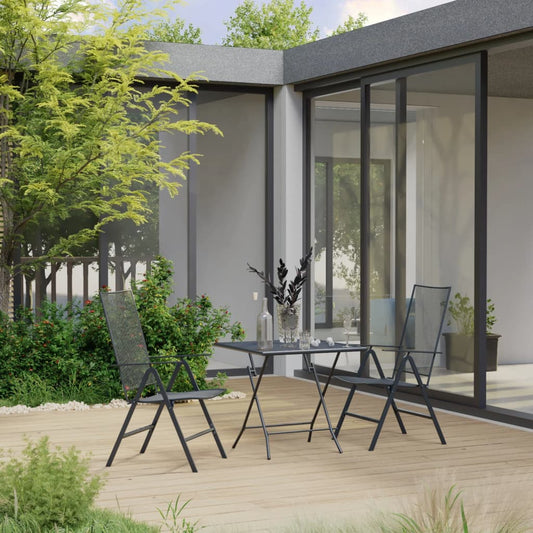 Dining Set Anthracite Steel Standard Dining Set Square