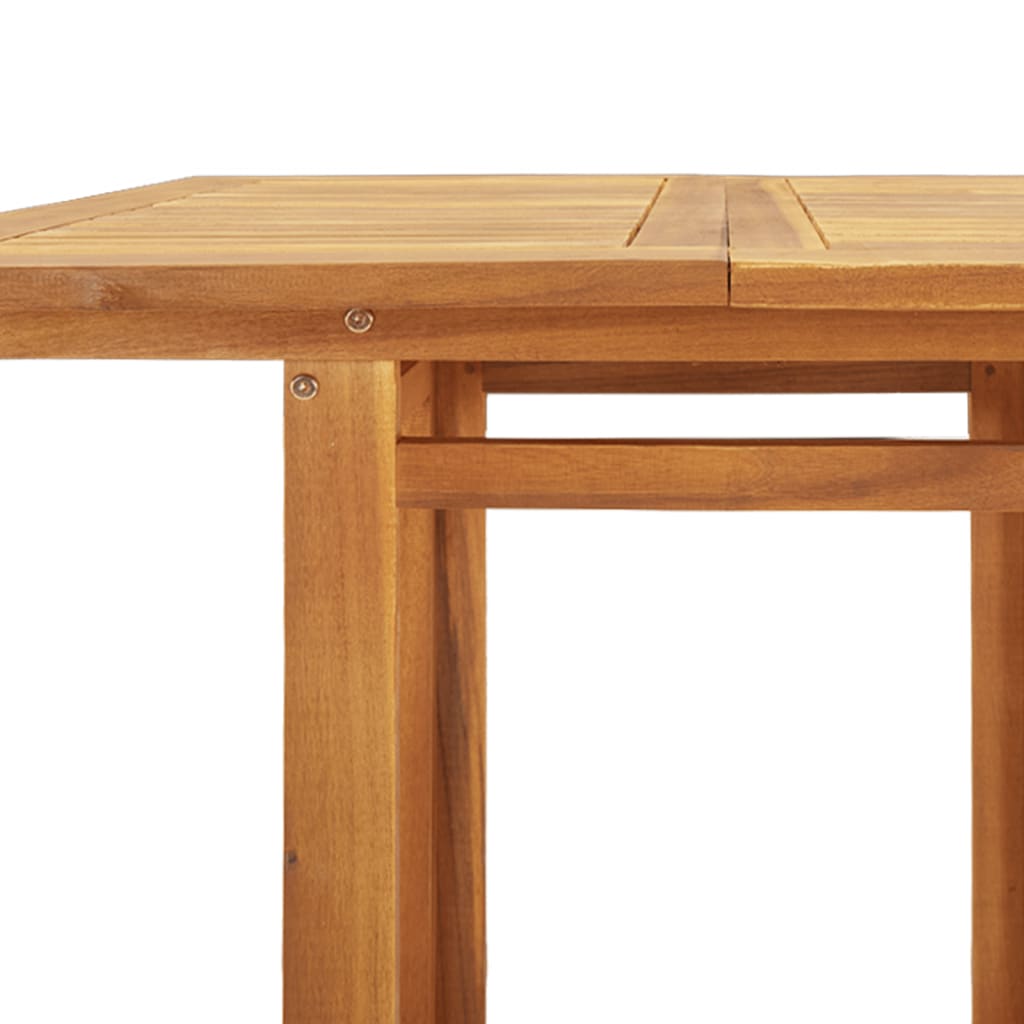 Bistro Table Natural Solid Acacia wood Tall Simple Square