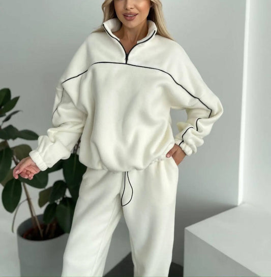 Track suit with striped detail